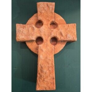 Hayes Parker Celtic Cross Cast Stone Wall Hanging 8.5"x6"x1.25" 1999